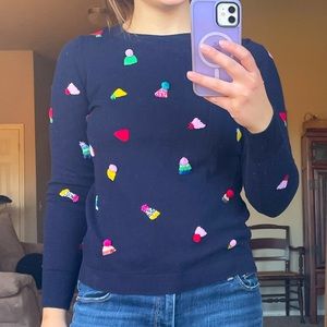 Talbots navy knit sweater
